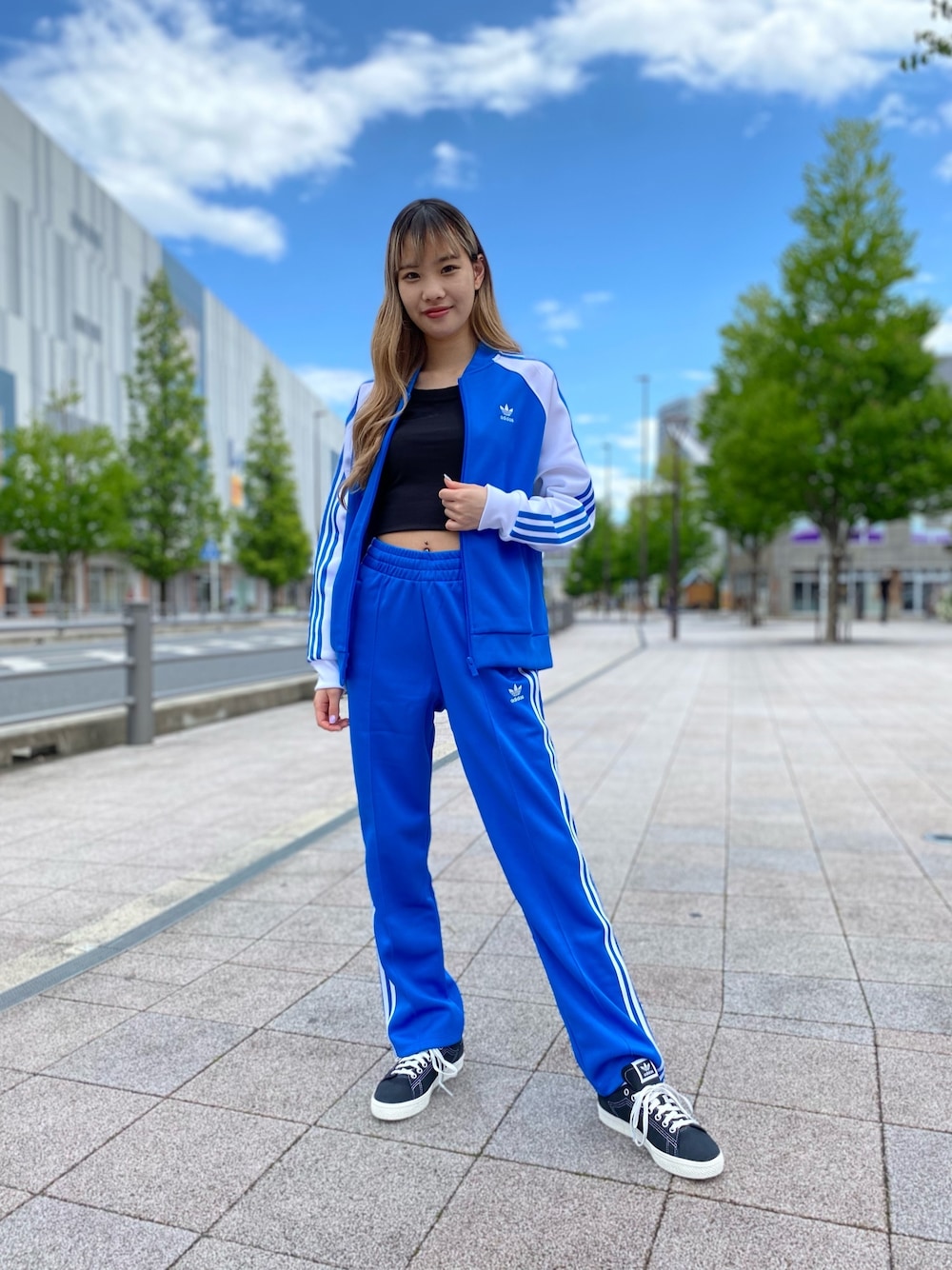 adidas 青 ジャージパンツ Oサイズ アディダス adidas ジャージ