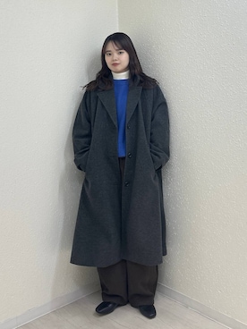 「アイテム（チェスターコート）」を使った、ncy03さん（レディース・158cm・20代）の冬コーディネート