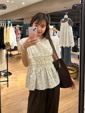 「LOWRYS FARM（ローリーズファーム）のステンレスシンプルチョーカー 452000（チョーカー、グレー系）」を使った、ncy03さん（レディース）の夏コーディネート