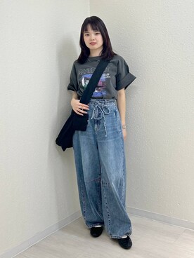 「LOWRYS FARM（ローリーズファーム）のLFポーチツキショルダー 284037（ショルダーバッグ）」を使った、ncy03さん（レディース・158cm）の春コーディネート