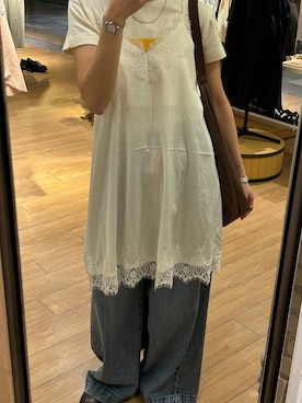 「LOWRYS FARM（ローリーズファーム）のヤワラカルイ２ＷＡＹショルダーＢＡＧ 115210（ショルダーバッグ、ブラウン系）」を使った、ncy03さん（レディース）の春コーディネート