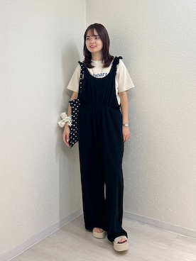 「アイテム（シュシュ、ホワイト系）」を使った、ncy03さん（レディース・158cm）の夏コーディネート