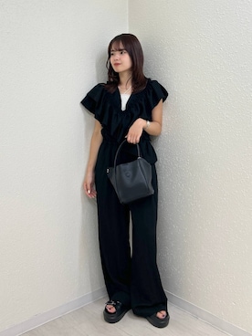 「アイテム（サロペット/オーバーオール）」を使った、ncy03さん（レディース・158cm・20代）の夏コーディネート