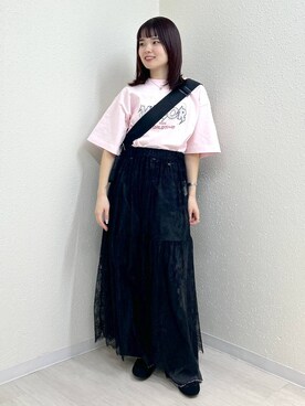 「LOWRYS FARM（ローリーズファーム）のLFポーチツキショルダー 284037（ショルダーバッグ）」を使った、ncy03さん（レディース・158cm）の春コーディネート