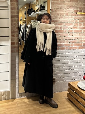 「アイテム（ステンカラーコート）」を使った、ncy03さん（レディース・158cm・20代）の秋コーディネート