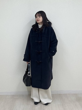 「アイテム（ダッフルコート）」を使った、ncy03さん（レディース・158cm）の冬コーディネート