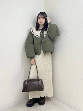 「LOWRYS FARM（ローリーズファーム）のアイテム（ニット/セーター）」を使った、ncy03さん（レディース・158cm）の秋コーディネート