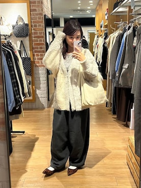「LOWRYS FARM（ローリーズファーム）のステンレスプレートネックレス　973053（ネックレス）」を使った、ncy03さん（レディース・158cm）の秋コーディネート