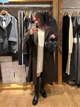 「アイテム（チェスターコート）」を使った、ncy03さん（レディース・158cm・20代）の秋コーディネート