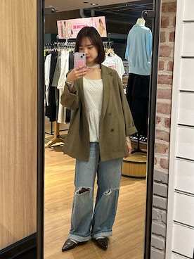 「LOWRYS FARM（ローリーズファーム）のアイテム（ジャケット/アウター）」を使った、ncy03さん（レディース・158cm）の春コーディネート