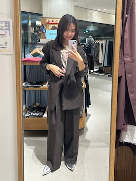 「LOWRYS FARM（ローリーズファーム）のステンレスプレートネックレス　973053（ネックレス）」を使った、ncy03さん（レディース・158cm）の秋コーディネート