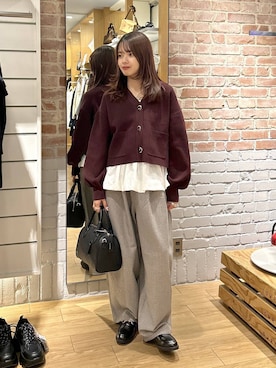 「LOWRYS FARM（ローリーズファーム）のステンレスプレートネックレス　973053（ネックレス）」を使った、ncy03さん（レディース・158cm）の秋コーディネート
