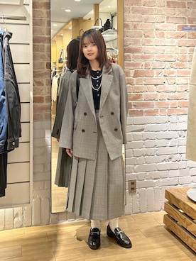 「LOWRYS FARM（ローリーズファーム）のパールタレンネックレス　249411（ネックレス）」を使った、ncy03さん（レディース・158cm・20代）の秋コーディネート