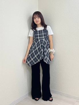 「アイテム（ヘアアクセサリー）」を使った、ncy03さん（レディース・158cm）の夏コーディネート