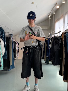 「VINTAGE（ヴィンテージ）のアイテム（デニムパンツ）」を使った、KAITOさん（メンズ・171cm）の夏コーディネート