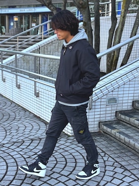 「HTC（エイチティーシー）のアイテム」を使った、takato39さん（メンズ・173cm）の冬コーディネート