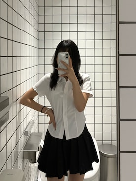 「アイテム（トップス）」を使った、1qaxomlさん（レディース・156cm）の夏コーディネート