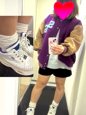 「アイテム（スカジャン）」を使った、とまとちゃんさん（レディース・150cm）の冬コーディネート