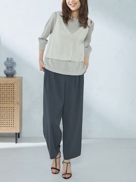 「アイテム（アンサンブル）」を使った、GALLORIAさん（レディース・165cm）の秋コーディネート