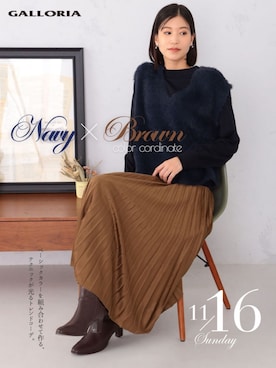 「アイテム（アンサンブル）」を使った、GALLORIAさん（レディース・165cm）の秋コーディネート