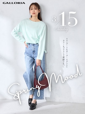 「GALLORIA（ギャローリア）のアイテム」を使った、GALLORIAさん（レディース・165cm）の春コーディネート