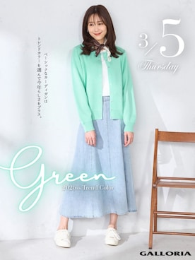 「GALLORIA（ギャローリア）のアイテム」を使った、GALLORIAさん（レディース・165cm）の春コーディネート