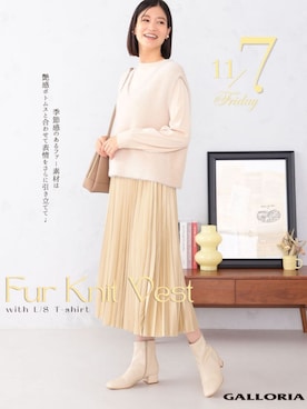 「アイテム（アンサンブル）」を使った、GALLORIAさん（レディース・165cm）の秋コーディネート