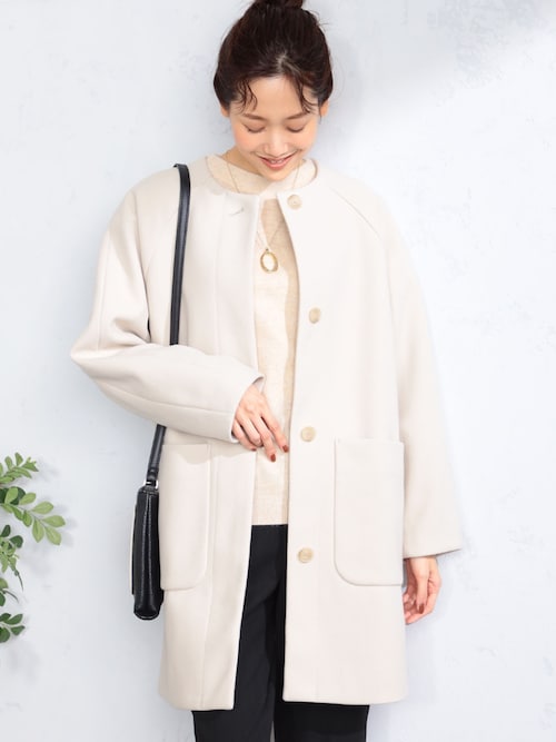 GALLORIA（ギャローリア） ノーカラーコート コート 「キレメク