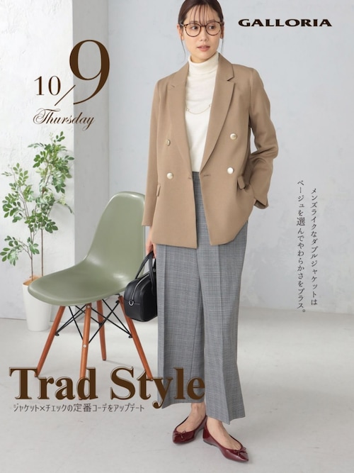 GALLORIA ジャケット テーラードジャケット ウォッシャブル ダブル