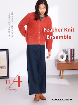 「アイテム（アンサンブル）」を使った、GALLORIAさん（レディース・165cm）の秋コーディネート