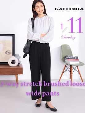 「GALLORIA（ギャローリア）のアイテム」を使った、GALLORIAさん（レディース・165cm）の冬コーディネート