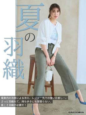 「アイテム（ブルゾン）」を使った、GALLORIAさん（レディース・165cm）の夏コーディネート