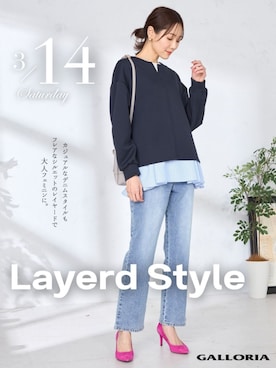 「GALLORIA（ギャローリア）のアイテム」を使った、GALLORIAさん（レディース・165cm）の春コーディネート
