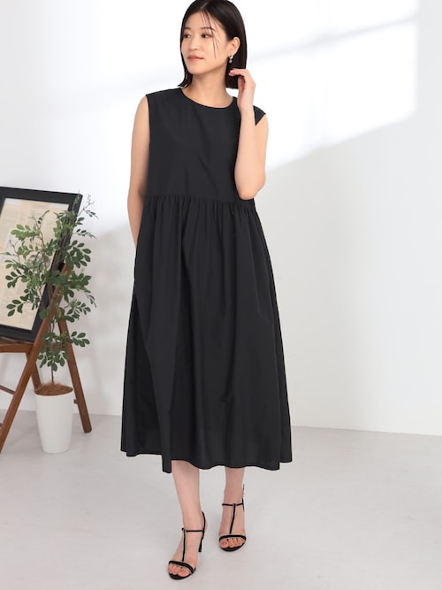 GALLORIA（ギャローリア） ワンピース はっ水 ウエストギャザー