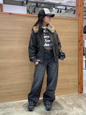 「X-girl（エックスガール）のアイテム」を使った、NARUMIさん（レディース・150cm）の秋コーディネート