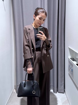「アイテム（シュシュ）」を使った、chieminさん（レディース・162cm）の秋コーディネート
