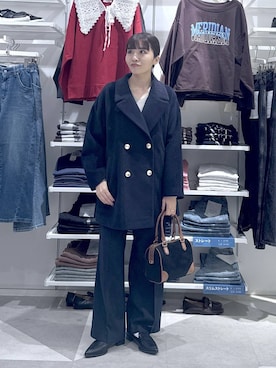 「アイテム（チェスターコート）」を使った、chieminさん（レディース・162cm・30代）の秋コーディネート