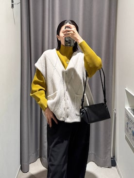 「アイテム（ネックレス）」を使った、chieminさん（レディース・162cm・30代）の秋コーディネート