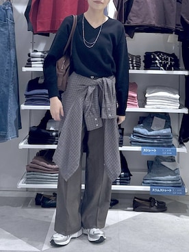 「アイテム（ネックレス）」を使った、chieminさん（レディース・162cm・30代）の秋コーディネート