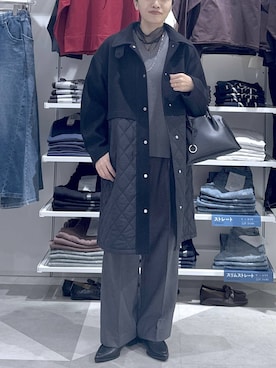 「アイテム（ステンカラーコート）」を使った、chieminさん（レディース・162cm・30代）の秋コーディネート