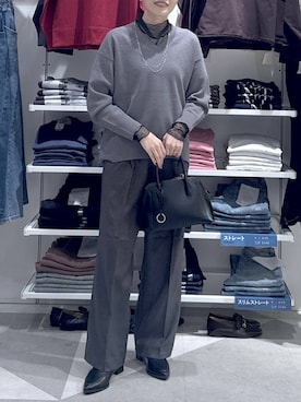 「アイテム（Tシャツ/カットソー）」を使った、chieminさん（レディース・162cm・30代）の秋コーディネート