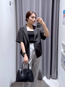 「アイテム（テーラードジャケット）」を使った、chieminさん（レディース・162cm・30代）の夏コーディネート