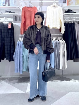 「アイテム（ブルゾン）」を使った、chieminさん（レディース・162cm・30代）の冬コーディネート