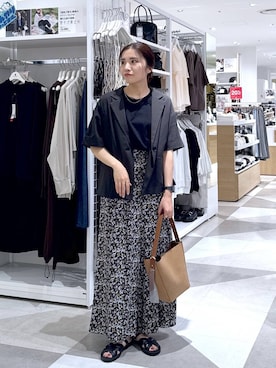 「アイテム（テーラードジャケット）」を使った、chieminさん（レディース・162cm・30代）の夏コーディネート