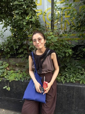 「アイテム（折りたたみ傘）」を使った、chieminさん（レディース・162cm）の夏コーディネート