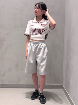 「アイテム（ポロシャツ）」を使った、omさん（レディース・153cm）の夏コーディネート