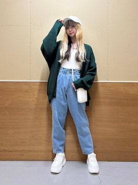 「でにむ」｜「アイテム（キャミソール）」を使った、みたんさん（レディース・160cm）の秋コーディネート