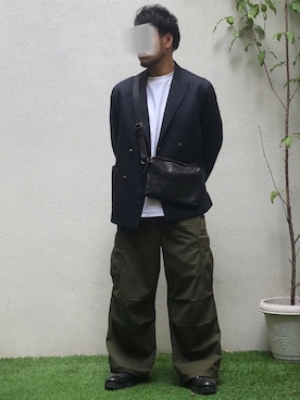 「アイテム（カーゴパンツ）」を使った、tutta（相互フォロー）さん（メンズ・168cm・30代）の秋コーディネート