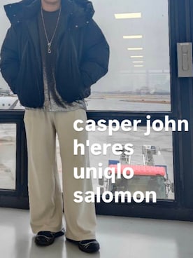 「Adoon plain（アドーンプレーン）のアイテム（トップス）」を使った、tutta（相互フォロー）さん（メンズ・169cm）の冬コーディネート