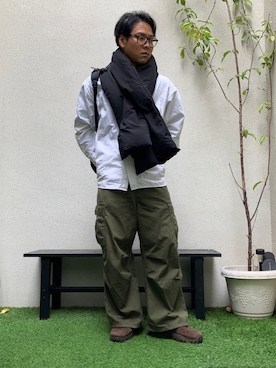 「アイテム（ブーツ、ブラウン系）」を使った、tutta（相互フォロー）さん（メンズ・168cm）の秋コーディネート